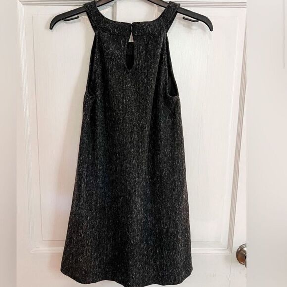 NWT Zara Girls Size 7 Ruffled Speckled Tweed Shift Jumper Dress - Picture 2 of 6